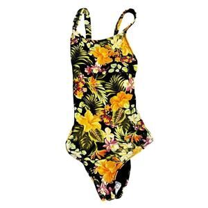 Hurley Tropical Floral One Piece Swimsuit NWT Medium UPF 50+